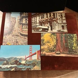 4 Vintage California Unused Postcards